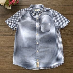 Abercrombie Kids short sleeve plaid dress shirt